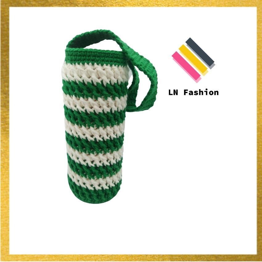 Túi len đựng Ly, Bình giữ nhiệt - Túi handmade - LN_Fashion - Móc len Handmade loại dày