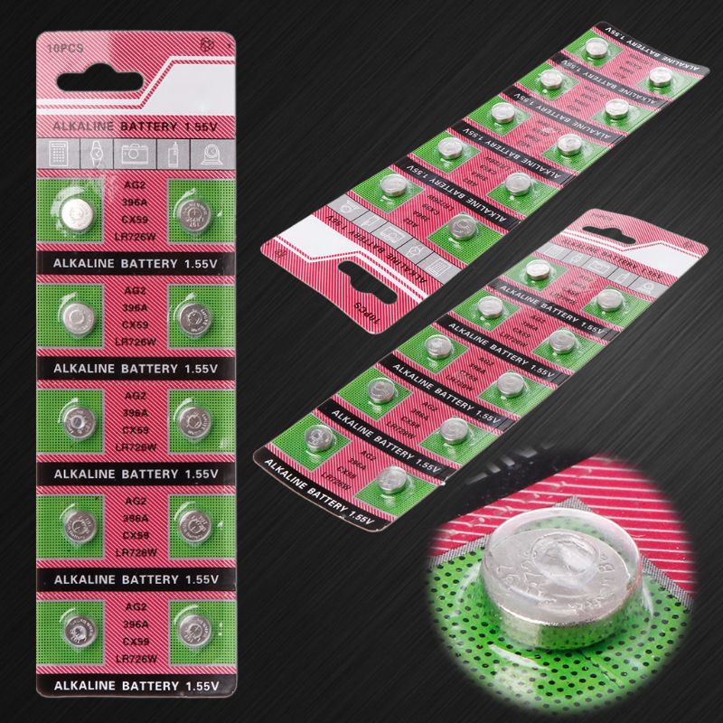 Set 10 Pin LR726 AG2 Alkaline Dành Cho Đồng Hồ Đeo Tay