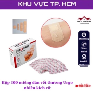 Hộp 100 miếng dán vết thương Urgo nhiều kích cỡ