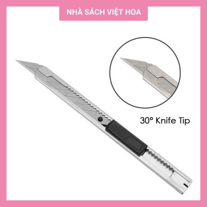 Dao rọc giấy deli 2034_Dao trổ 30 độ inox 9cm | Shopee Việt Nam