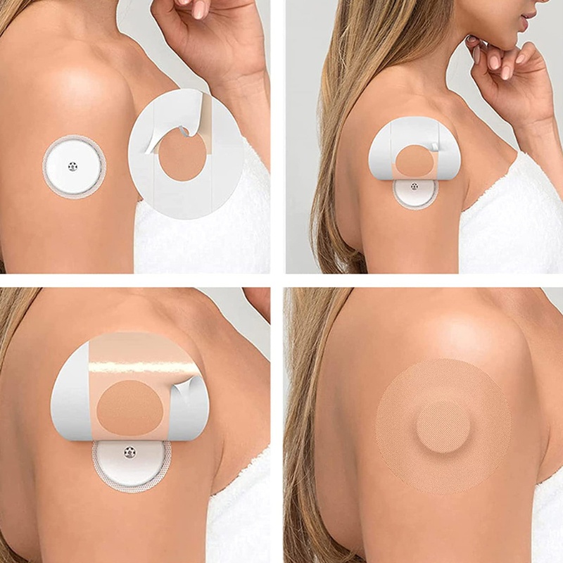 Redbaiaa1 Cảm Biến Bao Gồm Libre Patch Miếng Dán Dính Chống Thấm Nước Thể Thao Chống Trơn Trượt Chống Rơi Miếng Dán Thoáng Khí Overpatch-