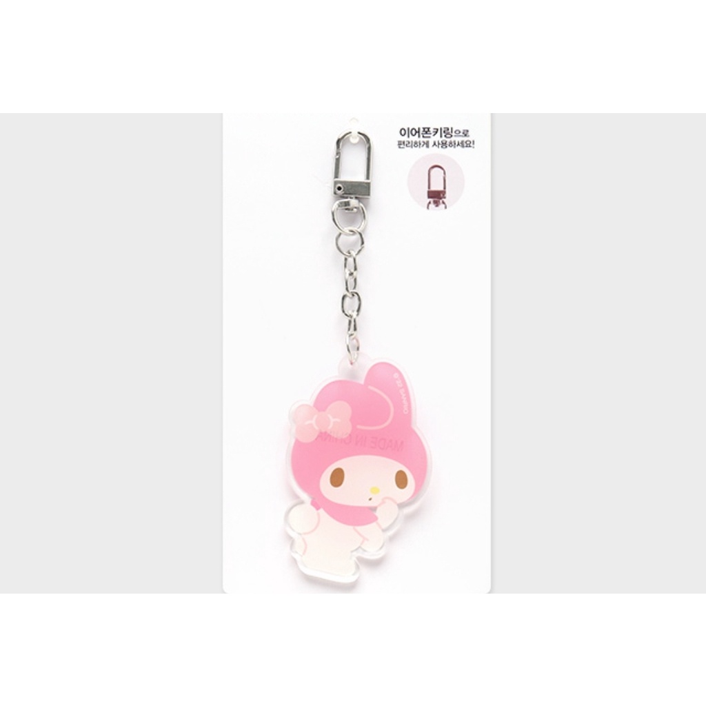[Sanrio] Túi Acrylic MyMelody Charm 3 Loại Cho Tai Nghe / Túi / Túi, v.v. Koreadaiso