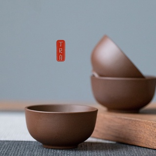 [GIÁ RẺ] Chén trà tử sa, dáng tròn, được làm hoàn toàn thủ công, kích thước 6x3cm, dung tích 50ml