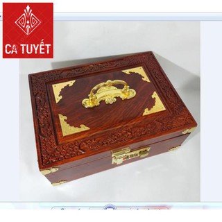 HỘP ĐỰNG TRANG SỨC, HỘP ĐỰNG CON DẤU GỖ HƯƠNG VÂN-KHÓA MÃ SỐ SIZE TO-ẢNH THẬT