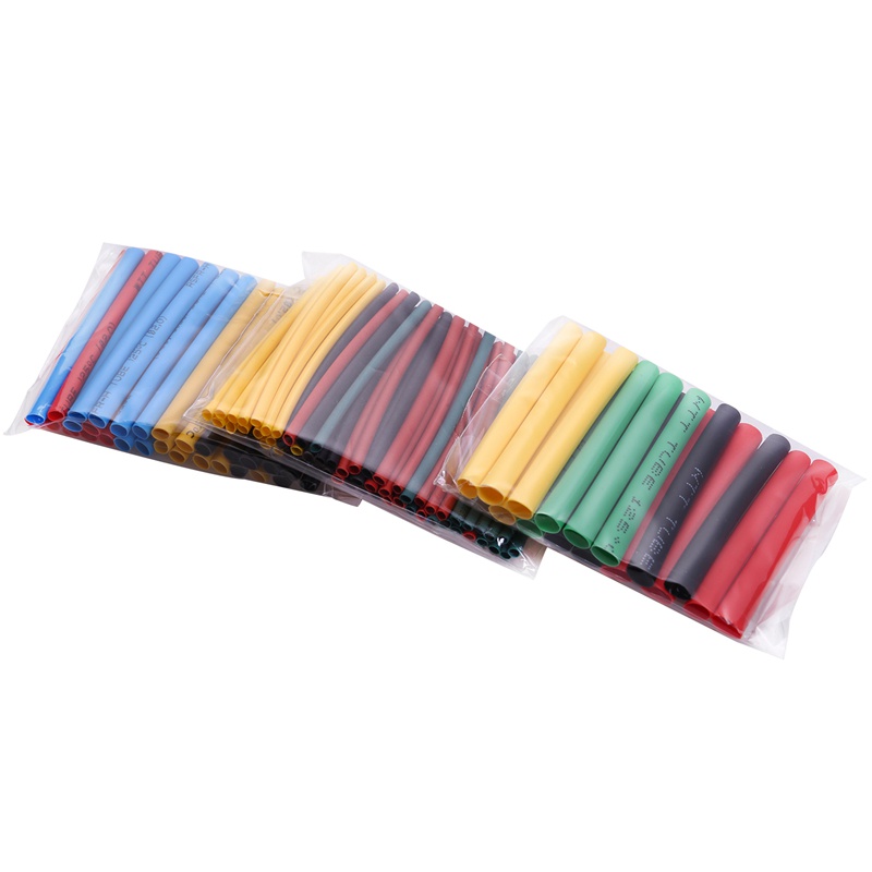164 Chiếc PE Thu Nhỏ Các Loại Ống Co Nhiệt Dây Cáp Cách Nhiệt Ống Tay Bộ Dụng Cụ Phụ Kiện