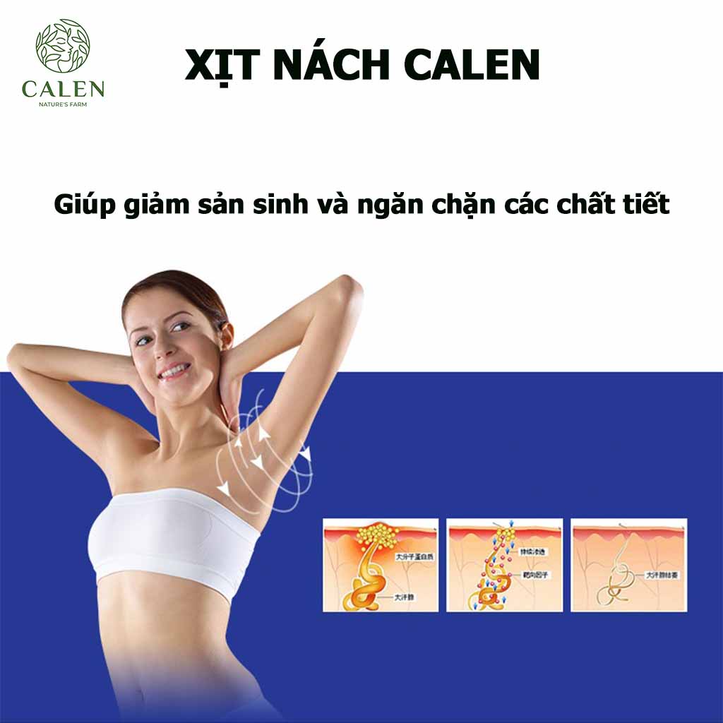 [Khử hôi nách,chống đen nách] Xịt hôi nách Calen Nature Farm đốt cháy tuyến nhầy hôi, trả lại nách khô thoáng thơm tho