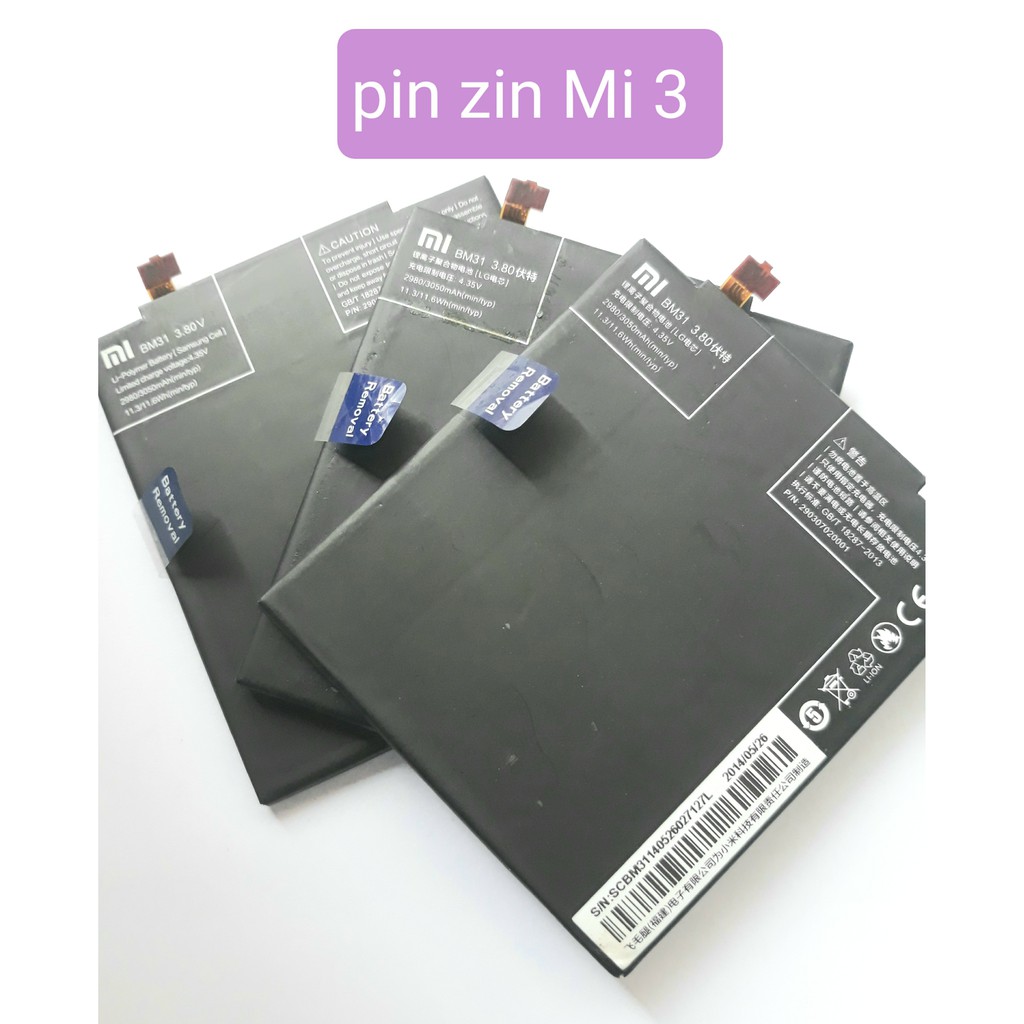 Pin Điện Thoại Xiaomi MI 3 BÓC MÁY | Shopee Việt Nam