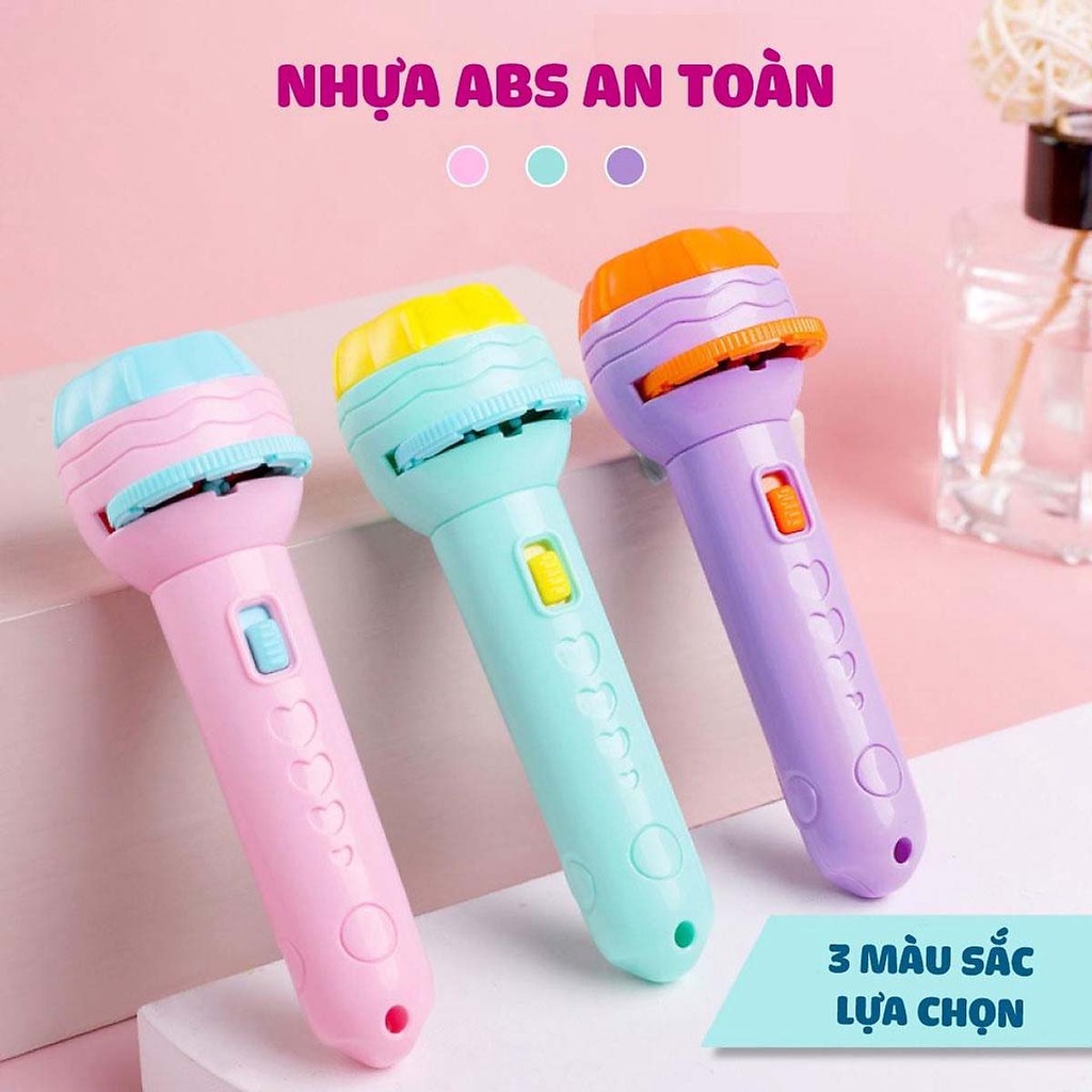 Đèn pin chiếu hình kể chuyện full bộ 80 hình đèn cho bé yêu