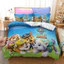 ST2 3IN1 PAW Bộ Drap giường tuần tra Bộ Drap giường cỡ đôi đơn Phòng ngủ gia đình Bộ vỏ gối thoải mái TS2