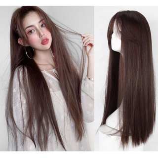 Tóc Giả Nguyên Đầu Hai Mái Hất Thẳng (Tặng Kèm Mũ Lưới) Hamin