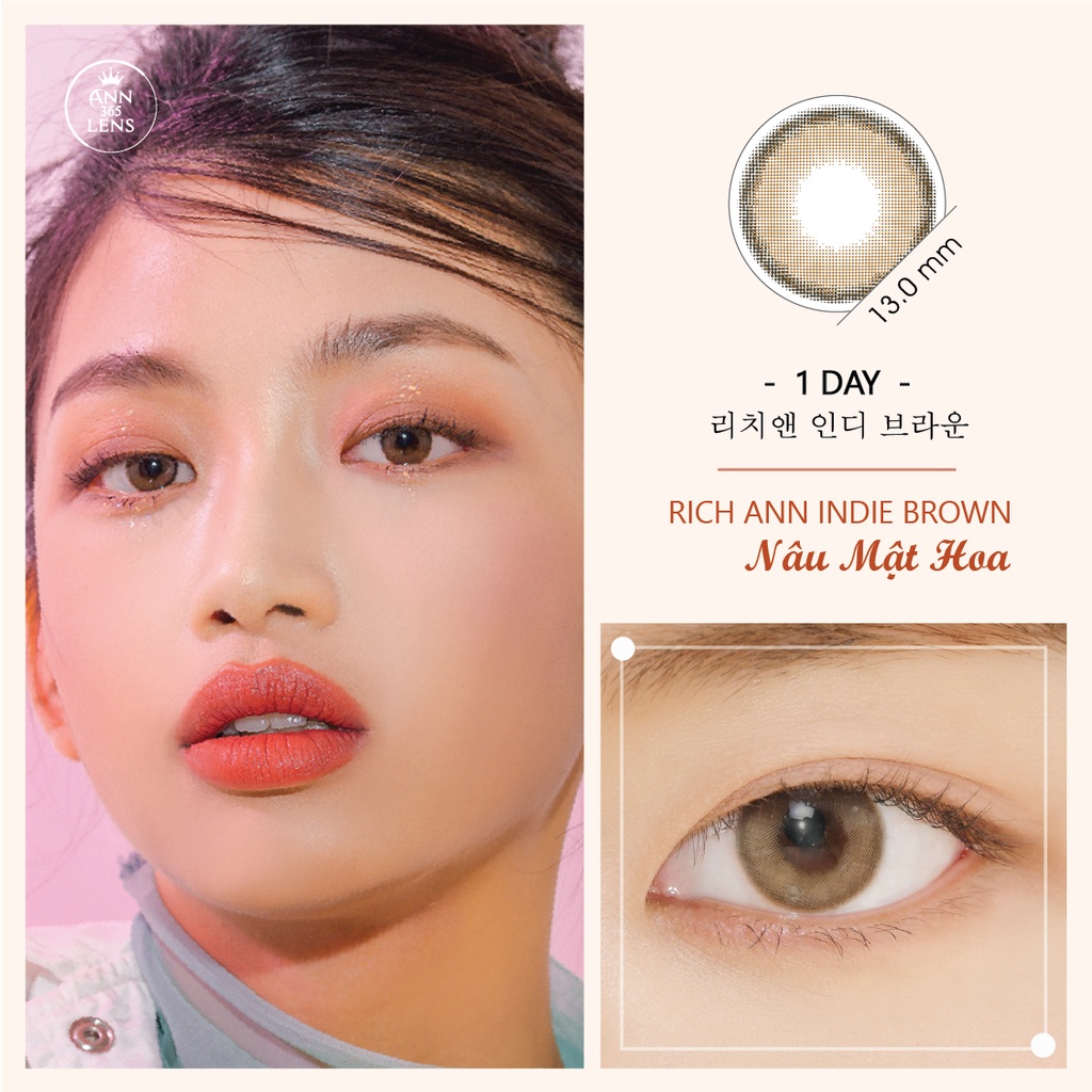 Ảnh Kính áp tròng 1 Ngày Ann365 đeo một lần, 13 màu đủ độ cận (1 cặp) - Lens Nội Địa Hàn Quốc 2