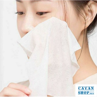 [100 viên Tặng túi gấu] Combo 100 Khăn giấy nén du lịch, khăn khô nén viên kẹo Hàn Quốc bỏ túi tiện lợi