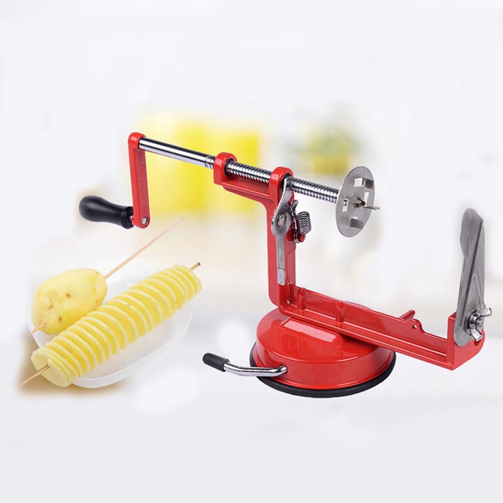 Dụng cụ cắt khoai tây lốc xoáy tặng kèm 2 lưỡi dao