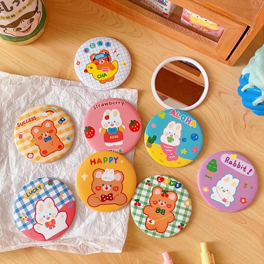 Gương Mini Cao Cấp 1 Mặt Bỏ Túi Tiện Lợi Hoạ Tiết Dễ Thương (có lựa mẫu)