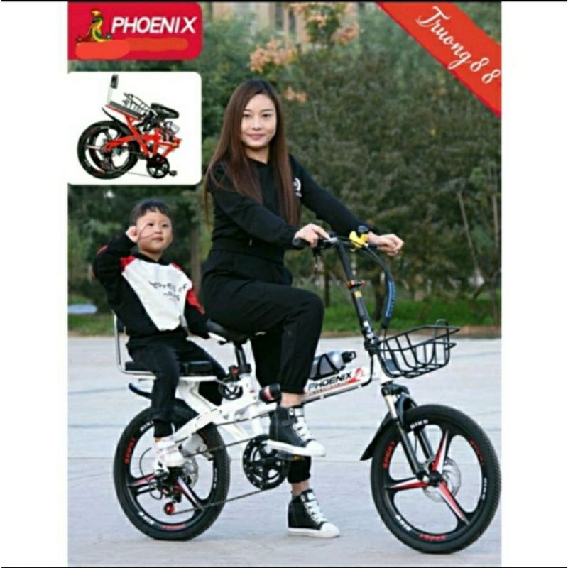 XE ĐẠP GẤP 20inh PHOENIX  TON full phụ kiện