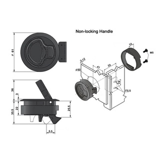 4 Cái / bộ Phần cứng khóa kéo tròn cho RV Yacht Boat Deck Hatch