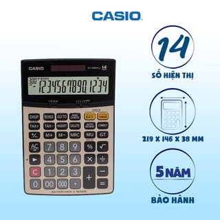 Máy Tính Casio DJ-240D Plus / DJ-220D Plus Chính Hãng - Màn Hình Cỡ Đại 14 Số, Tự Động Rà Soát Hóa Đơn