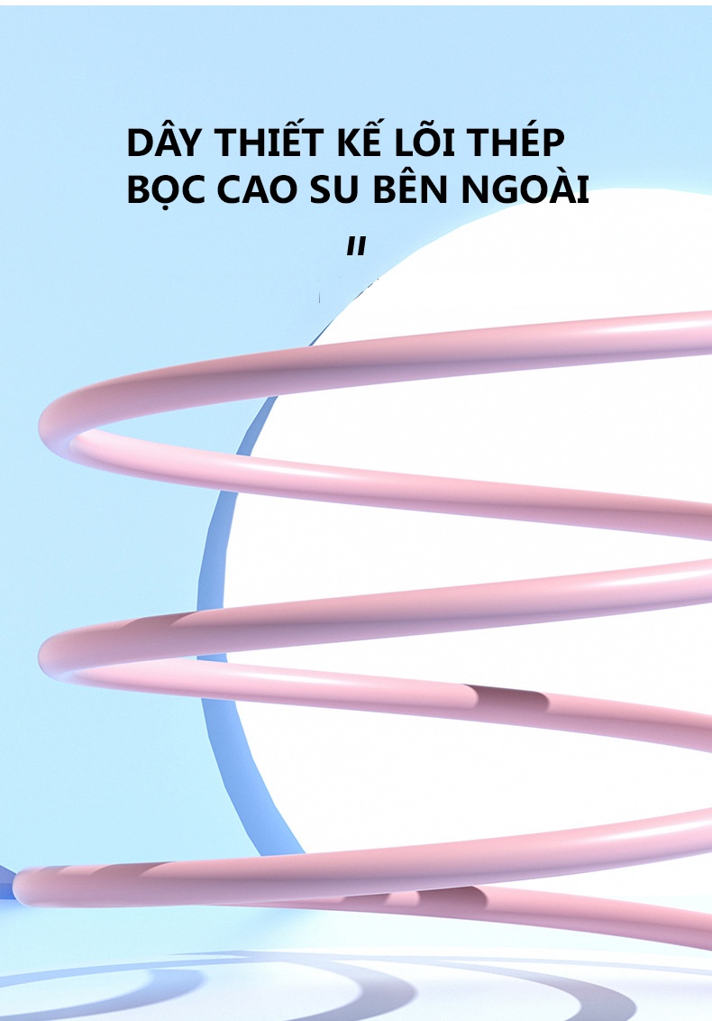 Mô tả Dây Nhảy Đếm Số Bảo Hành 12 Tháng Dây Nhảy Thông Minh Bộ Led Đếm Số Chất Liều Dây PVC Lõi Thép Cleacco DNNB Boro Sport - 5