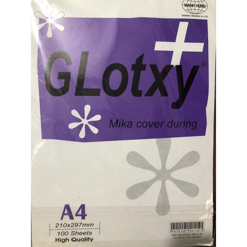Bìa bóng kính/ Bìa Mica A4 (100 tờ/1 tập) | Shopee Việt Nam