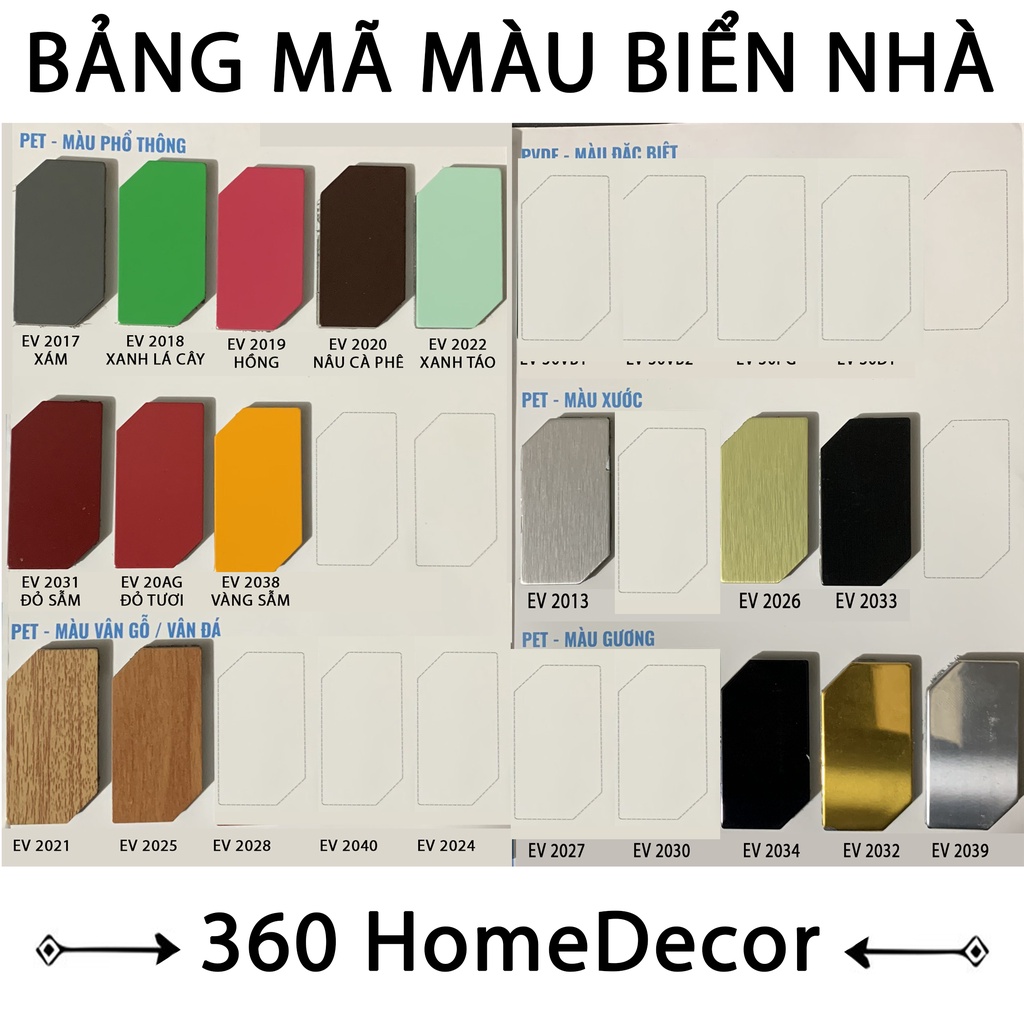 Biển số nhà. Bảng số nhà. Đặt hàng theo yêu cầu. BSN-19