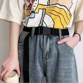 Thắt lưng vải canvas ulzzang unisex đầu khóa bấm thời trang Hàn Quốc, dây nịt dù nam nữ 3.3cm TL31