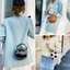 Túi đeo vai tròn GAVESTO Da thời trang Totes nhỏ thông thường