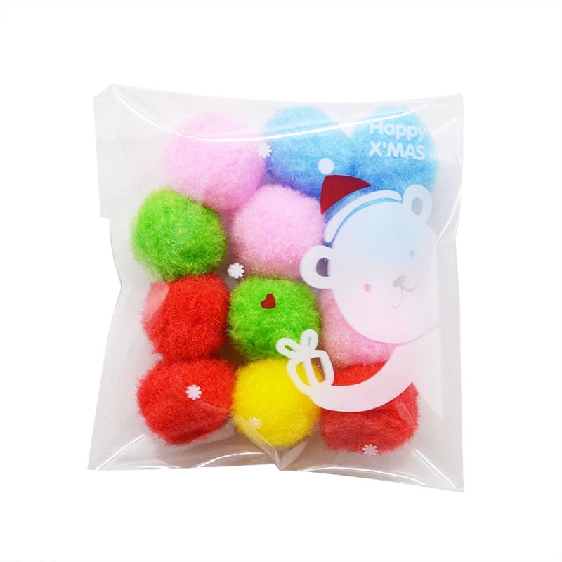 100 Chiếc Túi Kẹo Giáng Sinh Nhựa Dễ Thương Quà Tặng Bánh Quy Bao Bì Túi Bánh Quy Ăn Nhẹ Kẹo Bánh Đóng Gói Túi Để Trang Trí Giáng Sinh