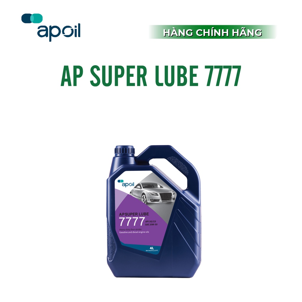 Dầu Nhớt ô tô AP OIL - AP Super Lube 7777 SG/CD 20W-50 - Dung tích 4L ...
