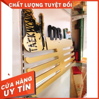 Giá treo huy chương taekwondo, 58x35 sơn 4 lớp, chữ rời, Siêu đẹp.