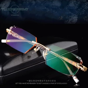 Kính cận khoan không viền đính đá VD22