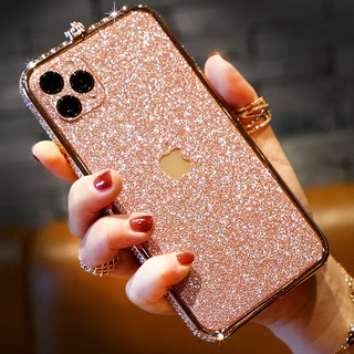 Ốp lưng kim loại đính kim cương giả cho Apple iPhone 14 Plus/11/12/13/14 Pro Max, bảo vệ điện thoại K03