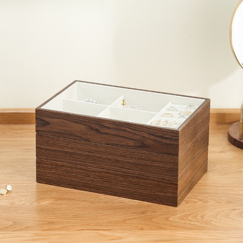 Khay gỗ CASEGRACE đựng trang sức để bàn đa năng tiện dụng