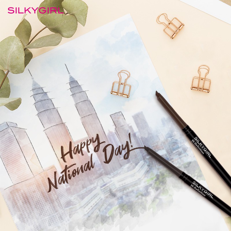 Ảnh Chì Mày 2 Đầu Silkygirl Hi-Definition Brow Pencil 0.35g 2