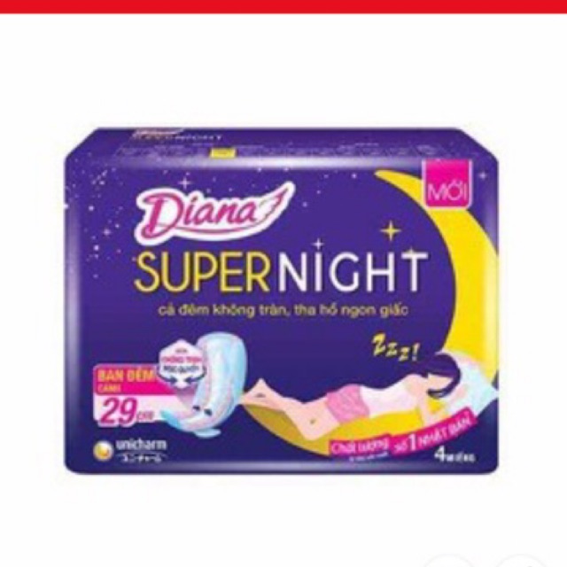 Combo 6 gói  Diana Super Night Ban đêm 29cm
