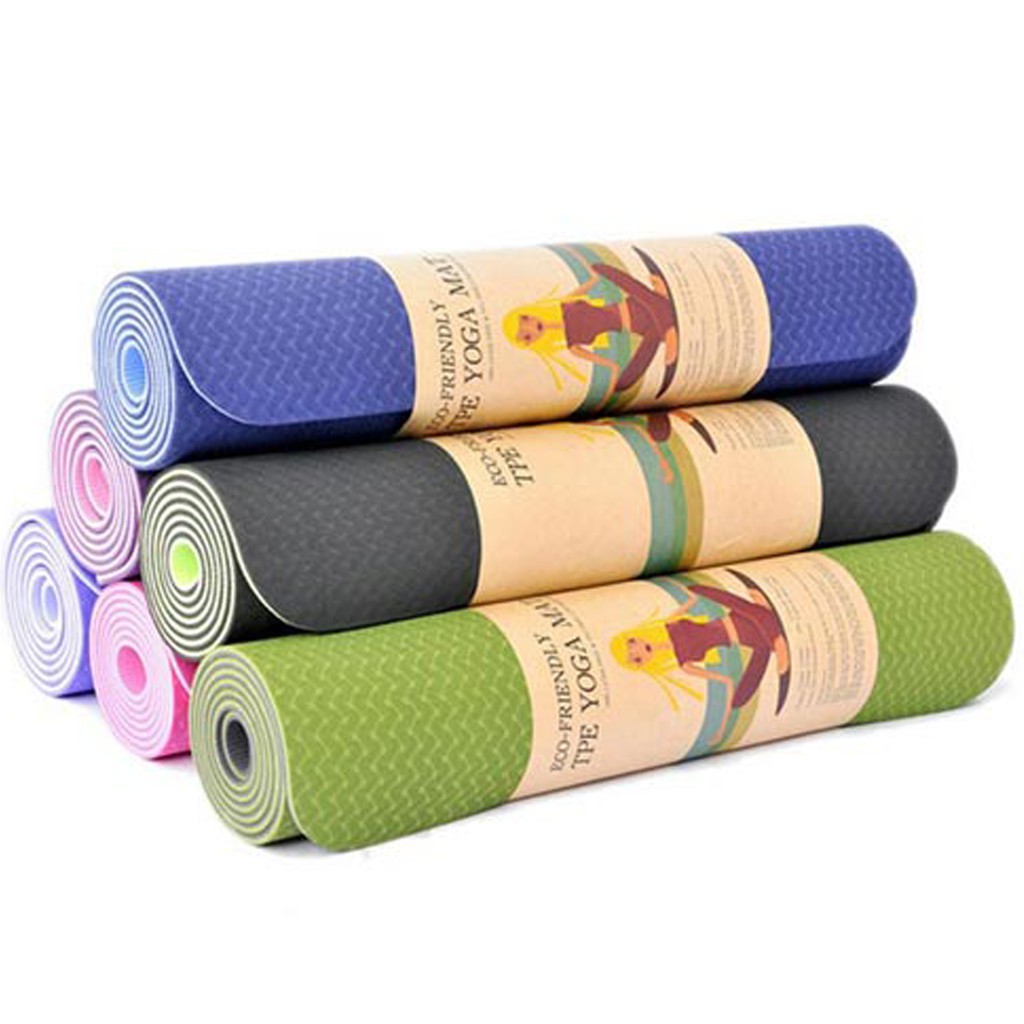Ảnh Thảm Tập Yoga 2 Lớp Cao Cấp - Chọn Độ Dày - Có Kèm Dây Và Túi Đựng Chuyên Dụng Chính Hãng Amalife 4