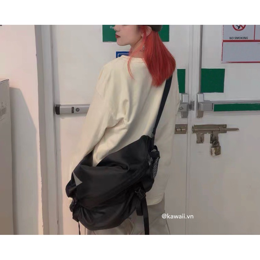 [Có sẵn] Multy Messenger BAG - Túi đeo chéo họa tiết tam giác PHẢN QUANG (full bộ)