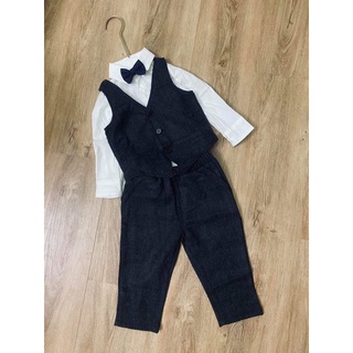 Set vest dạ 3 chi tiết cho bé trai 1- 8t