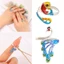 SMILE Móc Vòng Sợi Hướng Dẫn Công May Móc Ngón Tay Trang Sức Thimble Mở Nhẫn