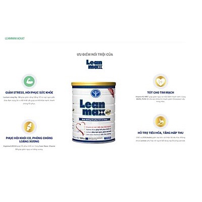 LEANMAX ADULT-DINH DƯỠNG HỒI PHỤC CHO NGƯỜI BỆNH