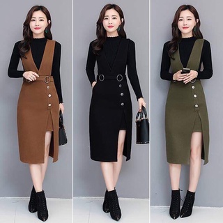Set yếm thu đông siêu sang chảnh DÀI tôn dáng cực xinh cho các nàng NAMLEE