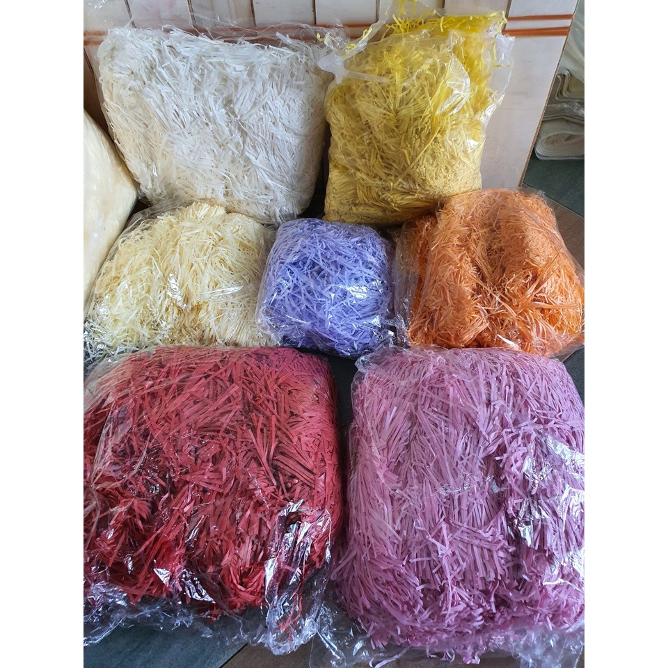 1Kg GIẤY RƠM, GIẤY RỐI TRANG TRÍ GIỎ QUÀ, HỘP QUÀ (Hàng đẹp nhập ko ...