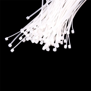 Queenten Set 100 Dây Rút Nylon Tự Khóa Cáp Màu Trắng Đen