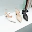 Giày sandal cao gót bít mũi 5 phân khoét tim Annmodels gót vuông hậu mới kiểu dáng Hàn Quốc_SD026_HG02