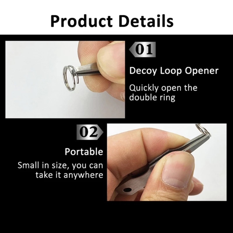 Fishing Line Tweezers lures rings Opener Quick Split Rings Tackle Accessories
