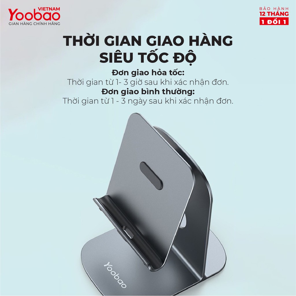 Ảnh Giá đỡ điện thoại để bàn YOOBAO B4 Hợp kim nhôm Điều chỉnh độ cao - Hàng chính hãng - Bảo hành 12 tháng 2