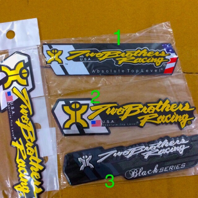 (Decal - Tem Xe) Tem Nhôm Dán Pô Two Brothers Racing - 3 Mẫu | Shopee ...