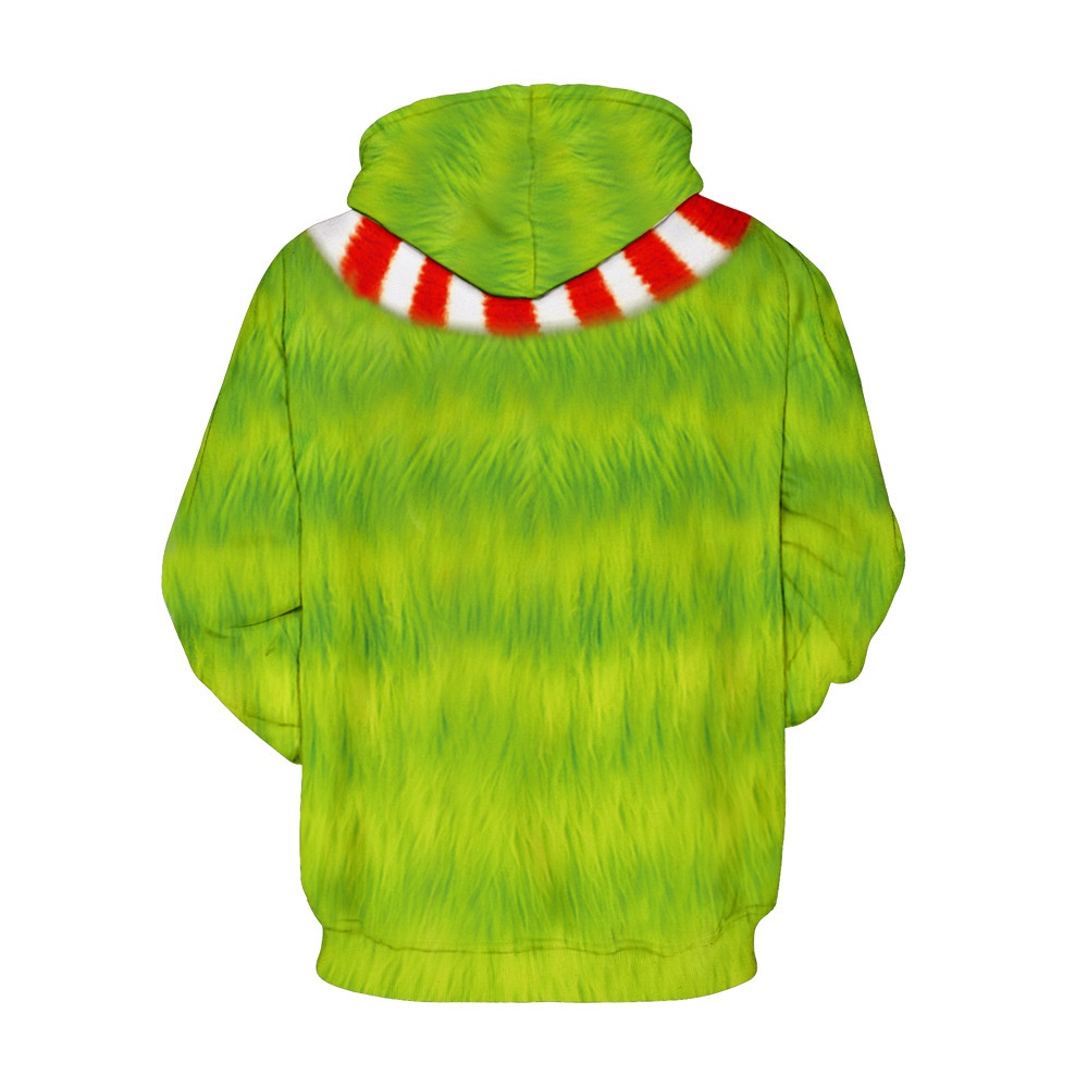 Áo Hoodie Grinch Áo len phong cách Giáng sinh Áo khoác ngoài in 3D