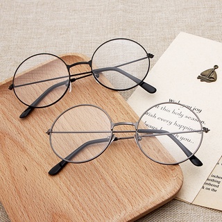 Kính mắt khung kim loại tròn cổ điển Retro Nữ / Nam Unisex 4 màu có sẵn