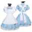 Trang phục quyến rũ Alice In Wonderland dành cho trẻ em với tạp dề xếp nếp có thể tháo rời