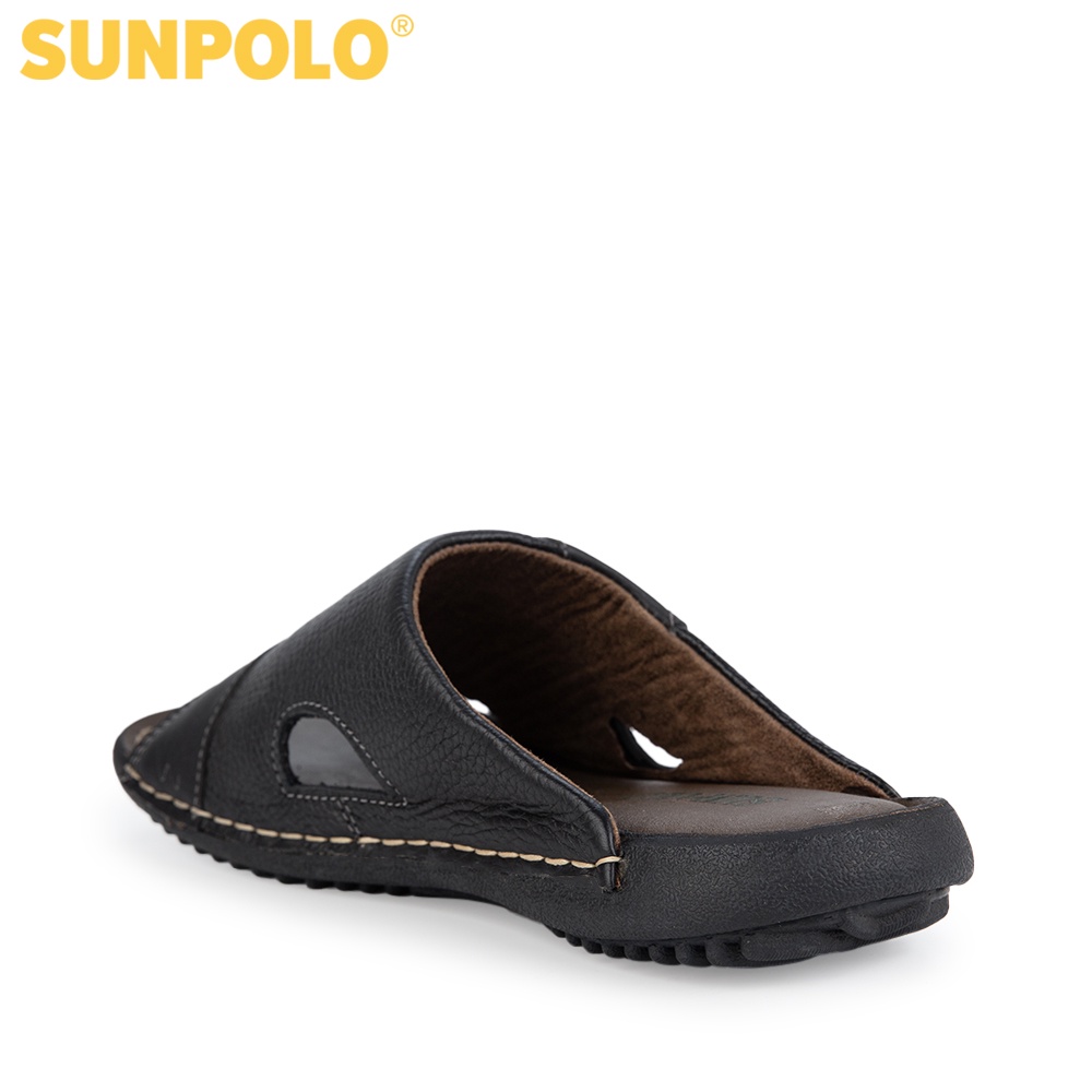 Ảnh Dép quai ngang nam da bò SUNPOLO DQN032 2